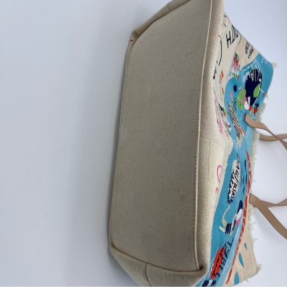 Spartina 449 Sea Islands Embroidered Large Fringe Tote Bag and Wallet Set RARE - Picture 8 of 15